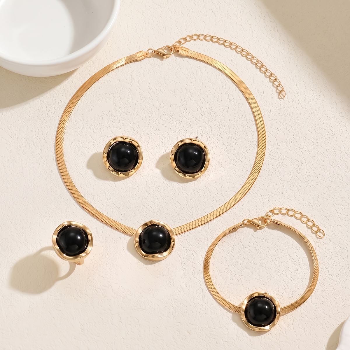 5pcs Vintage French Style Jewellery Set, Elegant Gift